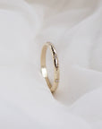 Celestial Engraved Diamond Ring Band in Solid Gold