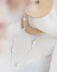 Dainty Pearl Choker Necklace in Sterling Silver