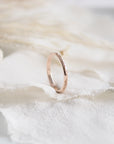 Star Engraved Ring Band in Solid Rose Gold