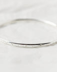 Hand Engraved Star Bangle in Sterling Silver