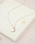 Solid Rose Gold Initial Necklace