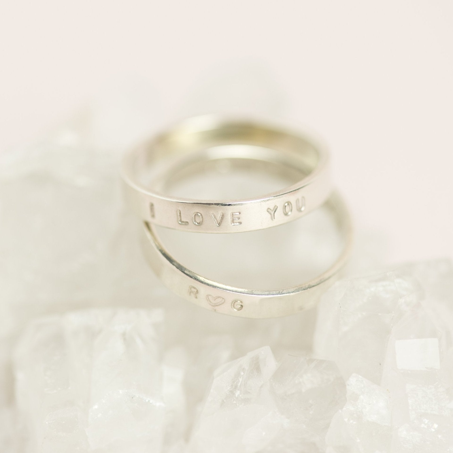 Personalised Stacking Ring in Sterling Silver