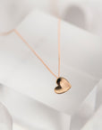 Solid Rose Gold Heart Necklace