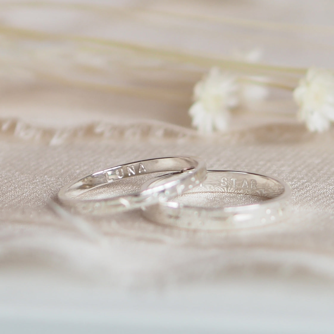 Personalised Hand Engraved Sterling Silver Star Constellation Ring