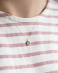 Small Oval Star Necklace in Solid 9ct Gold