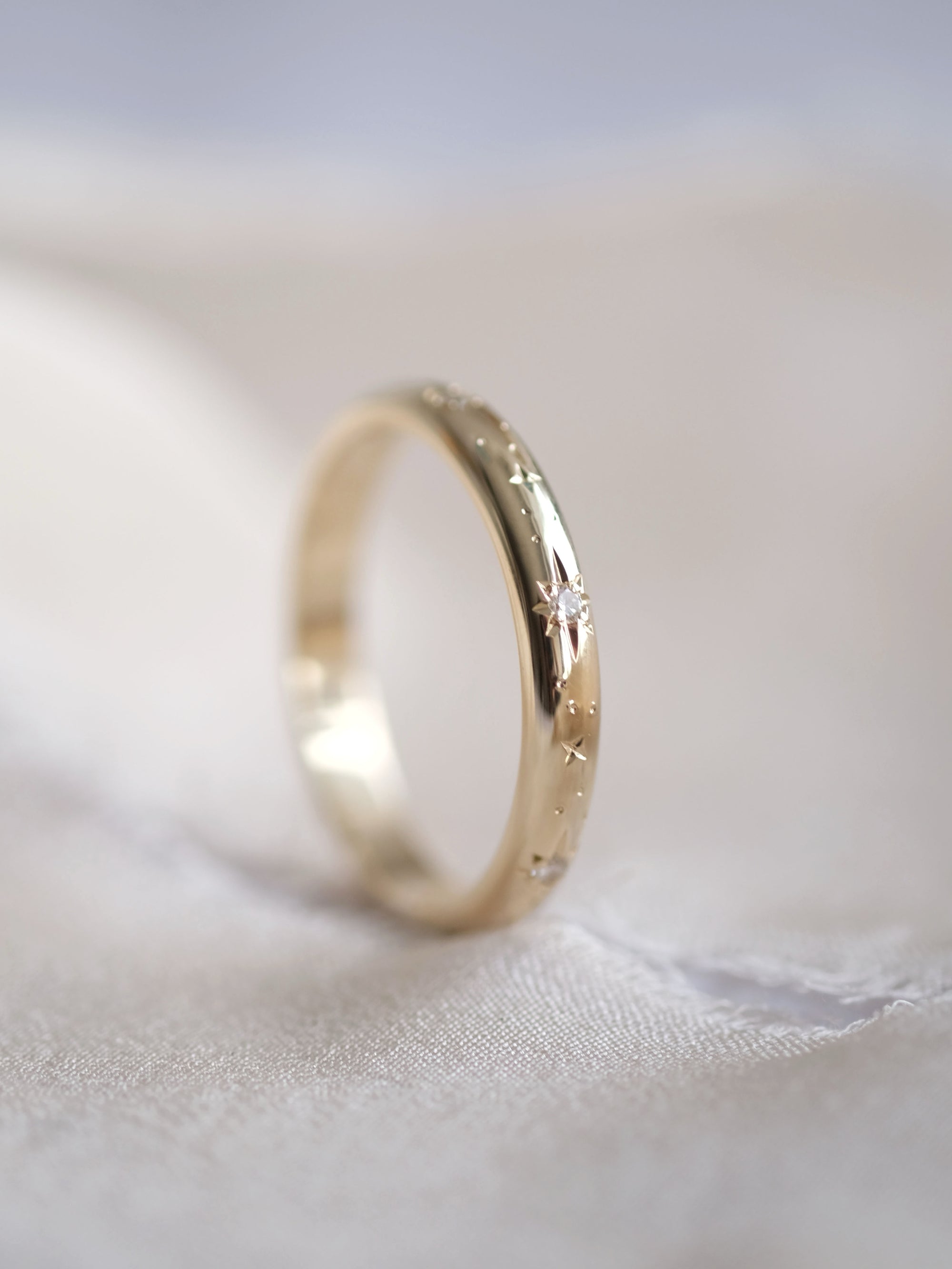 Gold Celestial Wedding Ring