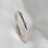 Bellatrix Hand Engraved Diamond Ring in Solid Gold or Platinum