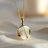 Pet Impression Necklace in Solid Gold