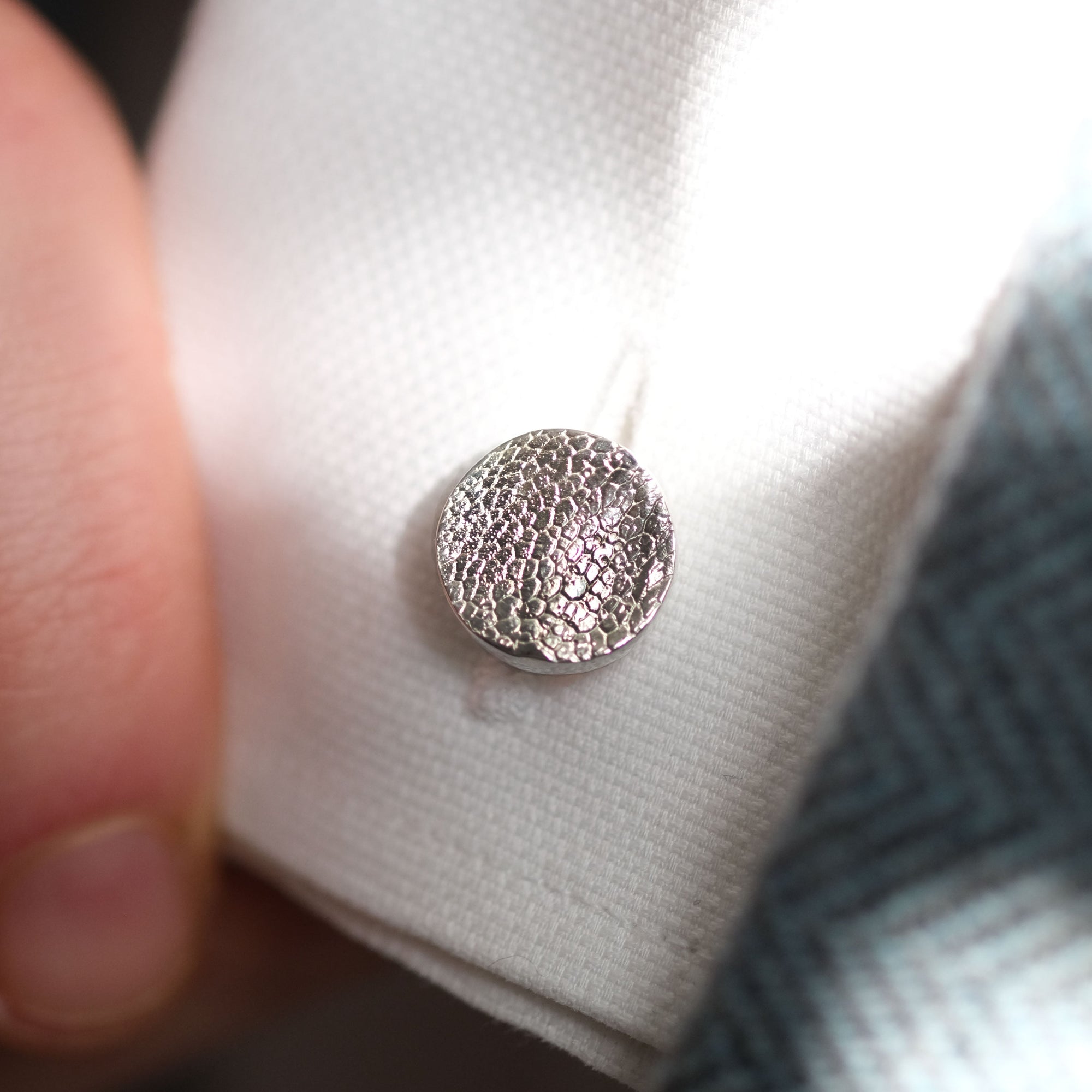 Pet Nose Print Cufflinks in Sterling Silver