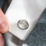 Pet Nose Print Cufflinks in Sterling Silver