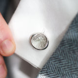 Pet Nose Print Cufflinks in Sterling Silver
