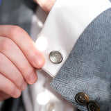 Pet Nose Print Cufflinks in Sterling Silver