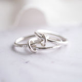 Star Engraved Interlocking Spinner Ring