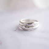 Star Engraved Bubble Signet Ring