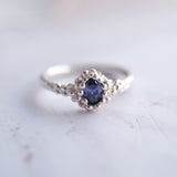 One-of-a-Kind Oval Sapphire Granulated Ring