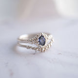 Sterling Silver Granulated Contour Band