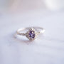 One-of-a-Kind Teardrop Amethyst Granulated Ring