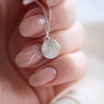 Silver dog nose print necklace