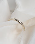 Celestial Engraved Diamond Ring Band in Solid Gold