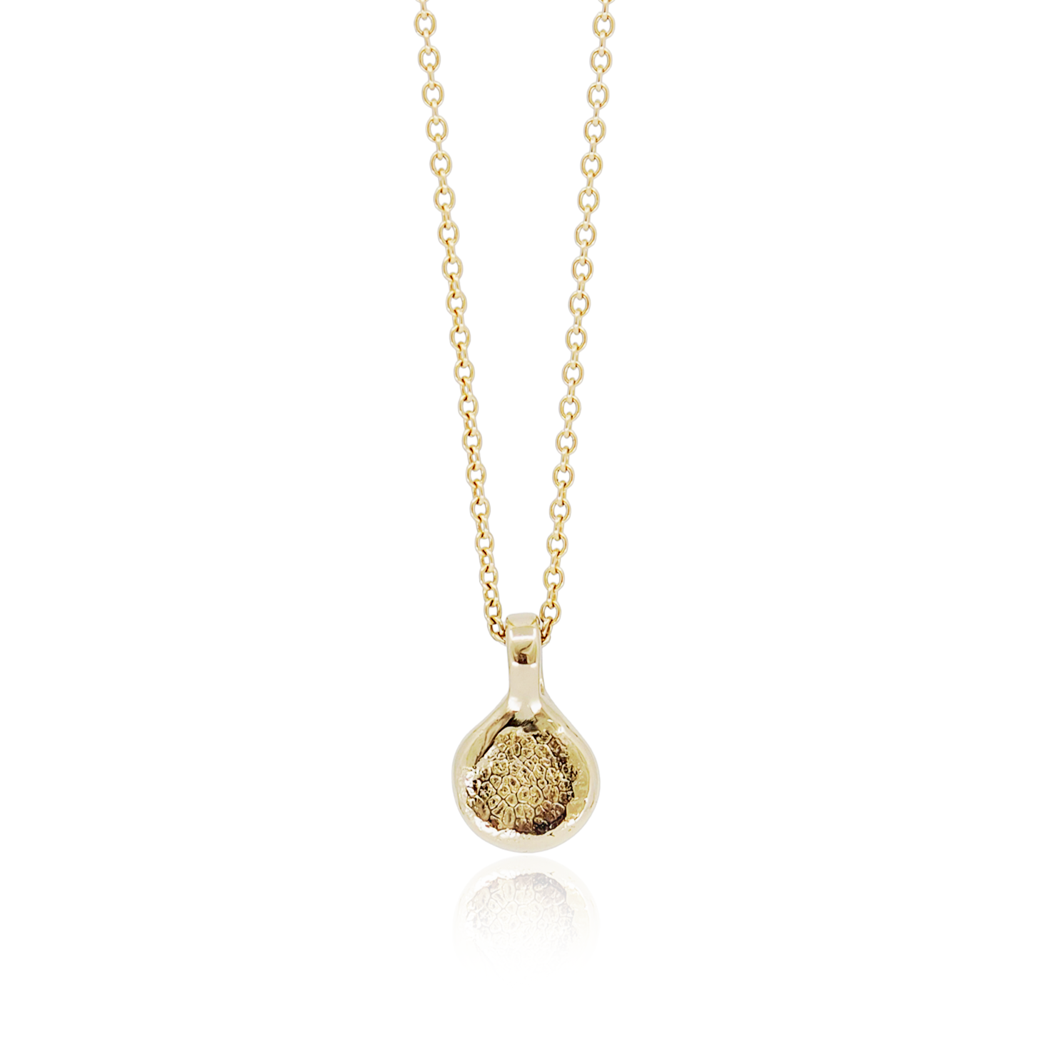 Pet Impression Necklace in Solid Gold