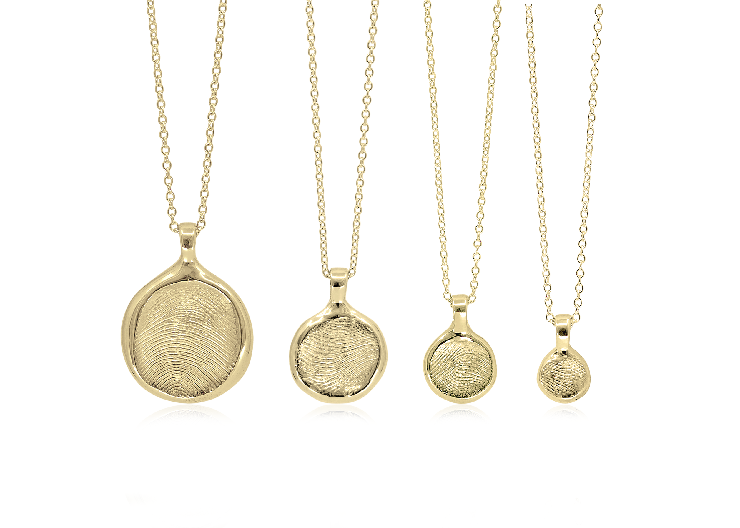 Fingerprint Necklace in Solid Gold