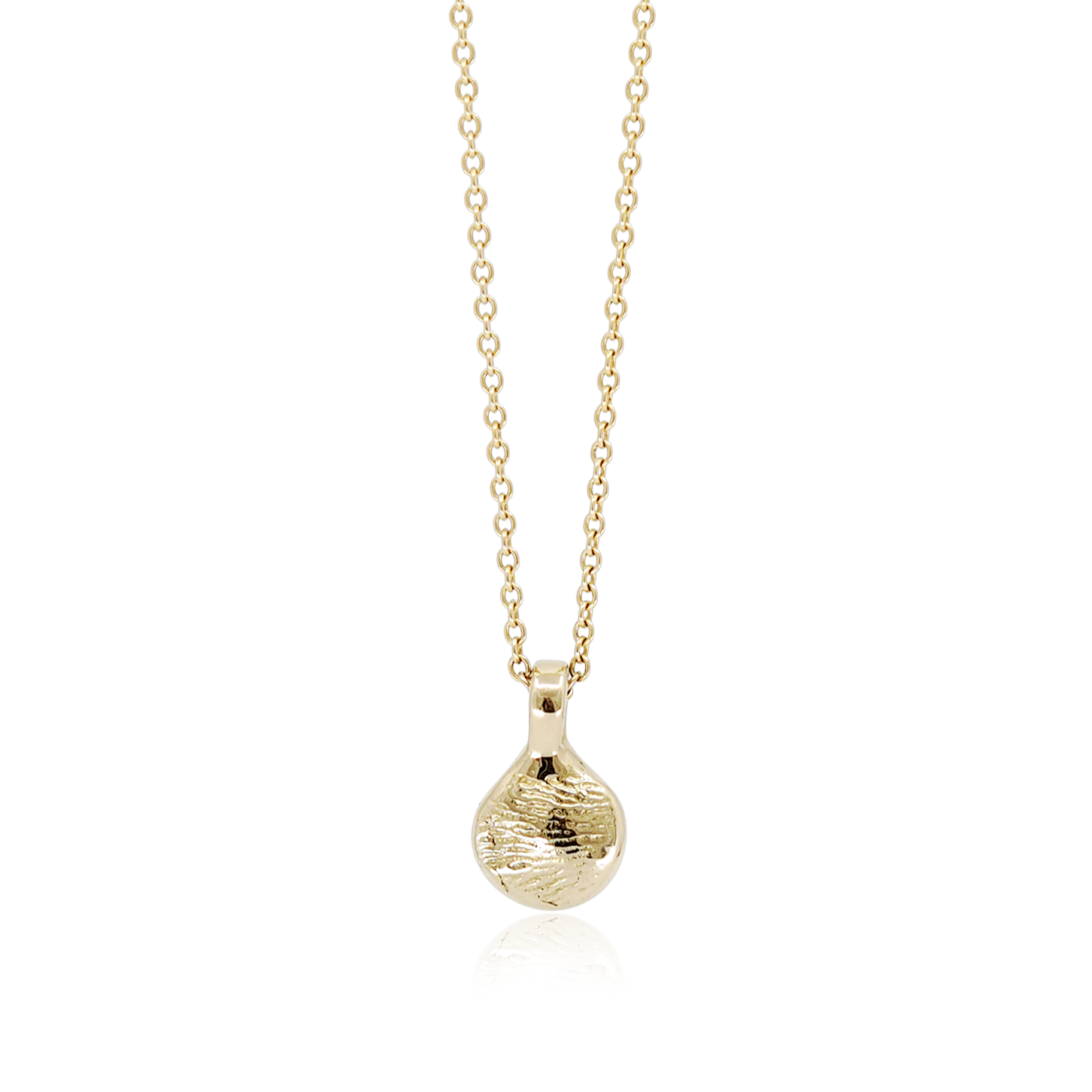 Pet Impression Necklace in Solid Gold