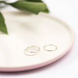 Hammered Stacking Ring in Sterling Silver