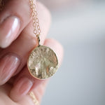 Gold cat nose print necklace