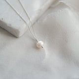 Dainty Freshwater Pearl Necklace in Sterling Silver