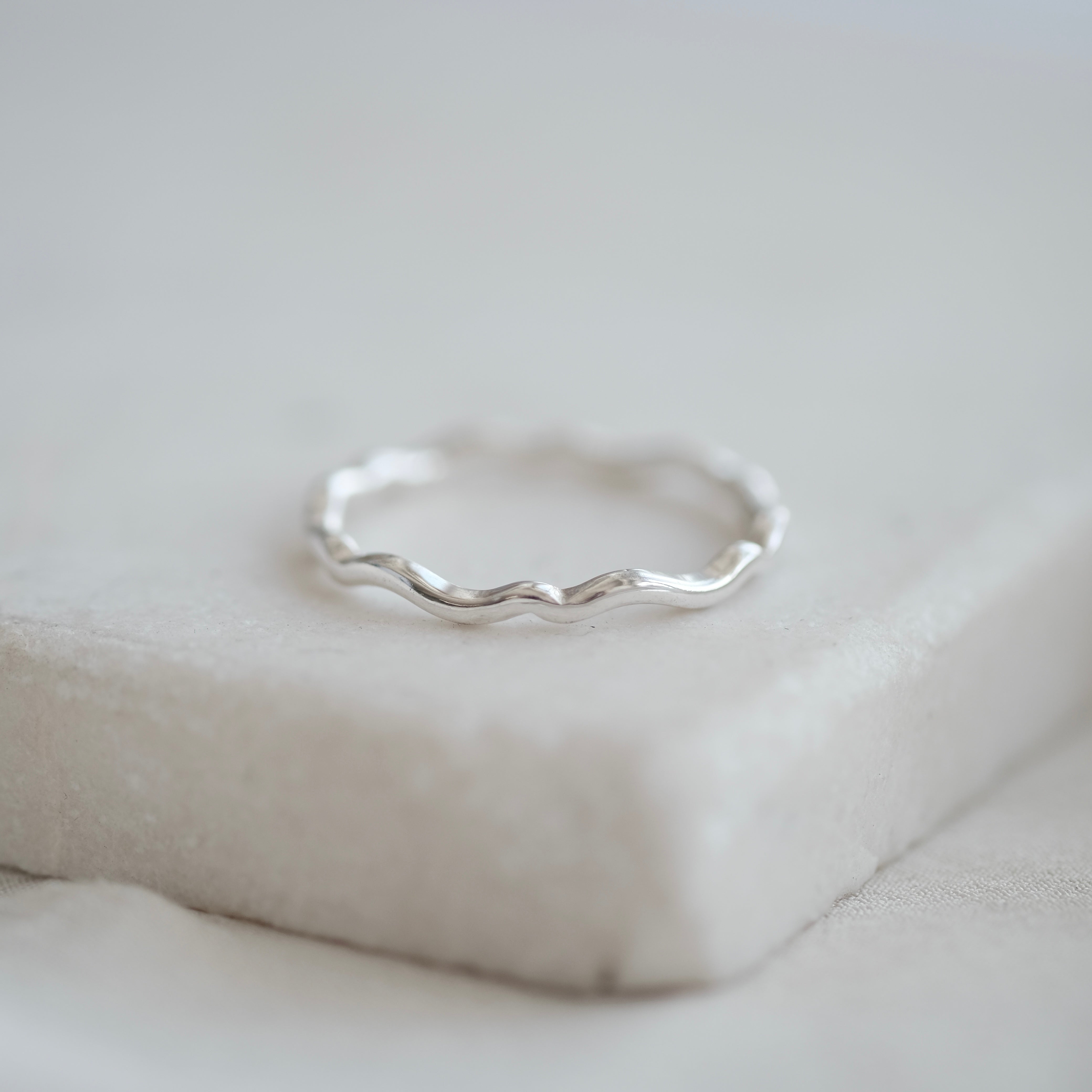 Wavy Stacking Ring in Sterling Silver