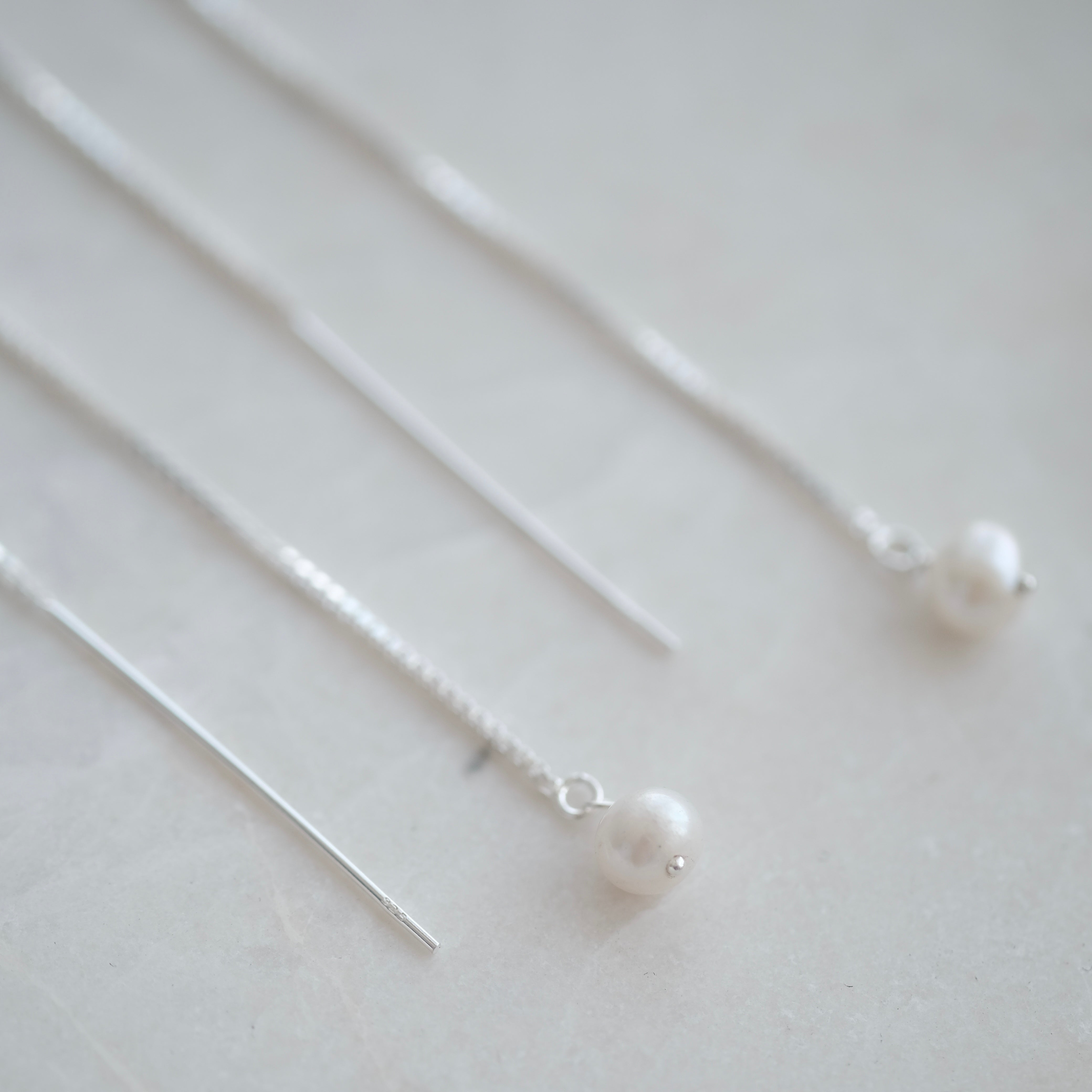 Pearl Threader Earrings