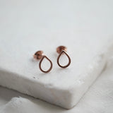 Teardrop Stud Earrings in 18ct Rose Gold Vermeil