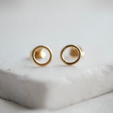 Circle Stud Earrings in 18ct Yellow Gold Vermeil