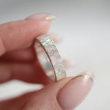 Marisol Hand Engraved Florentine Ring in Sterling Silver
