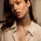 Vega Falling Star Earrings in Sterling Silver