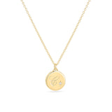 Diamond Initial Necklace in Solid Gold