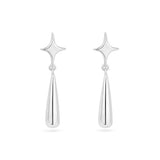 Seren Star Drop Earrings in Sterling Silver