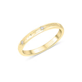 Bellatrix Hand Engraved Diamond Ring in Solid Gold or Platinum