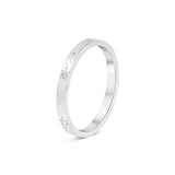 Stella Hand Engraved Diamond Ring in Sterling Silver