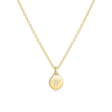 Mini Personalised Initial Necklace in Solid Gold