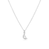 Petite Croissant Necklace in Sterling Silver