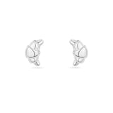 Petite Croissant Stud Earrings in Sterling Silver
