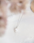 Dainty Freshwater Pearl Necklace in Sterling Silver