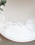 Sterling Silver Circle Ear Threaders