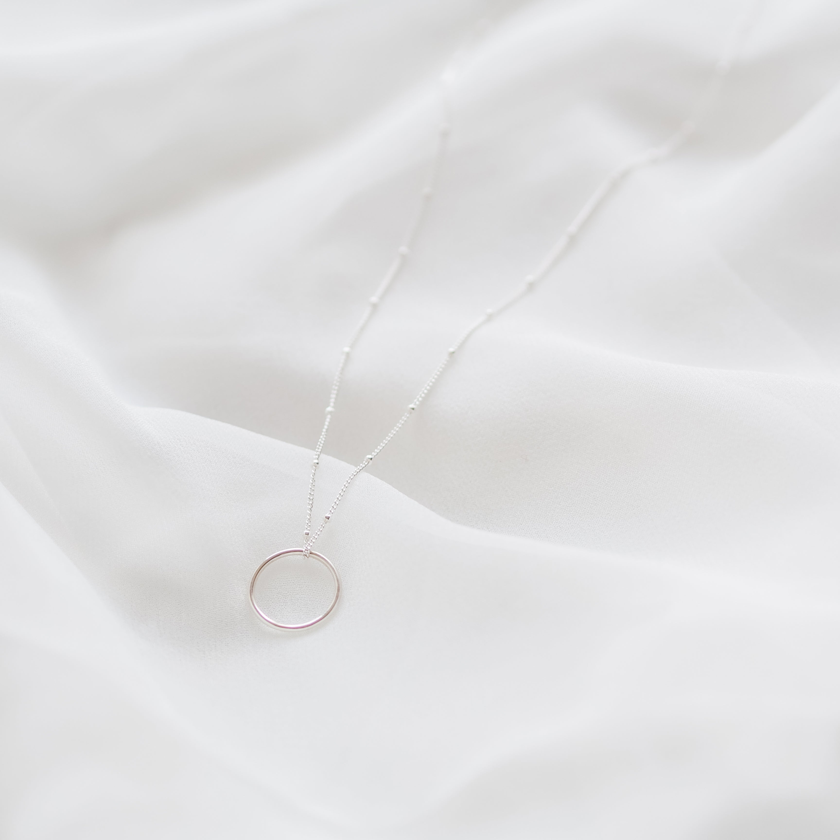 Halo Necklace in Sterling Silver