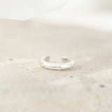 Hand Engraved Sterling Silver Star Ear Cuff