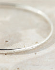 Hand Engraved Star Bangle in Sterling Silver