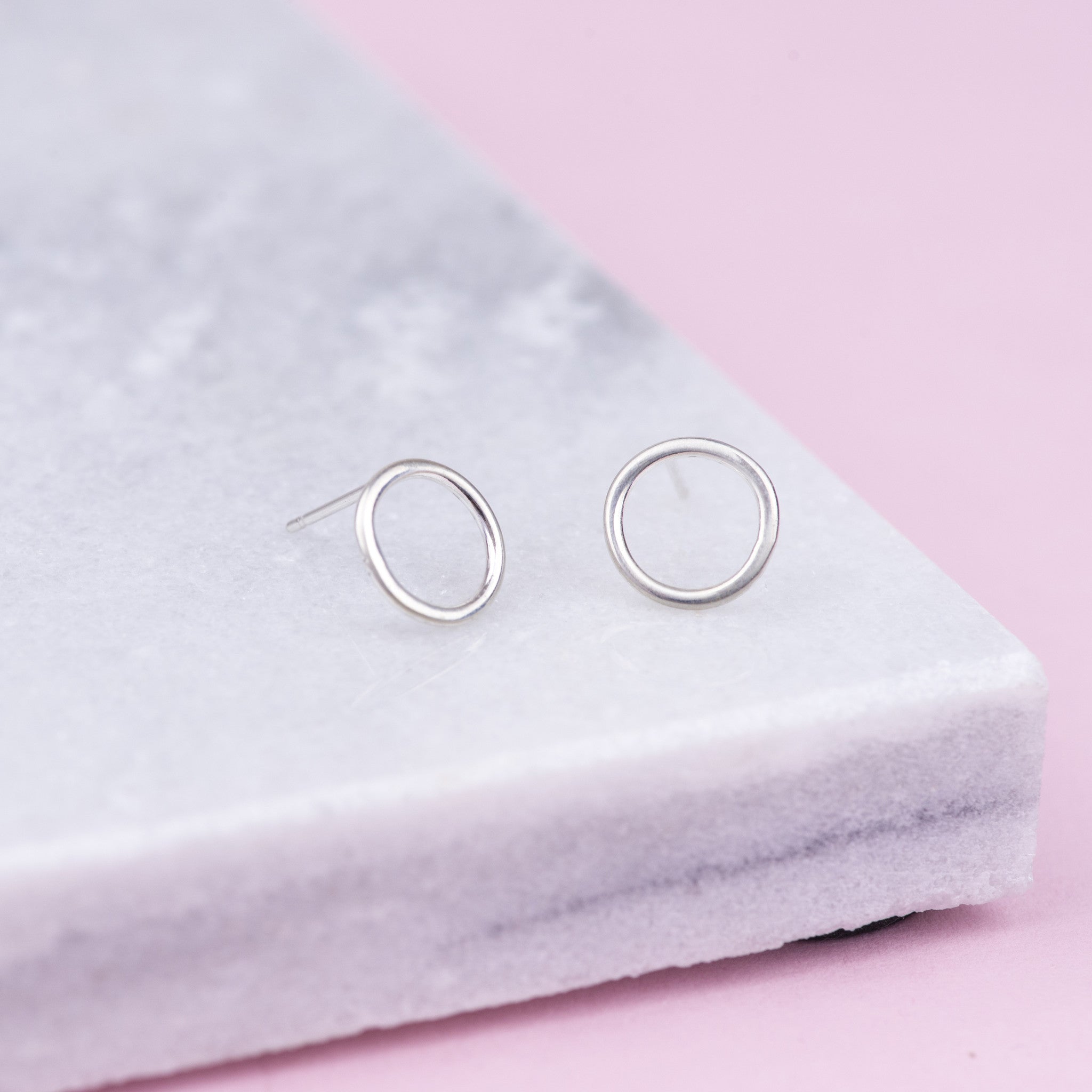 Sterling Silver Hoop Stud Earrings