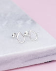 Sterling silver teardrop stud earrings