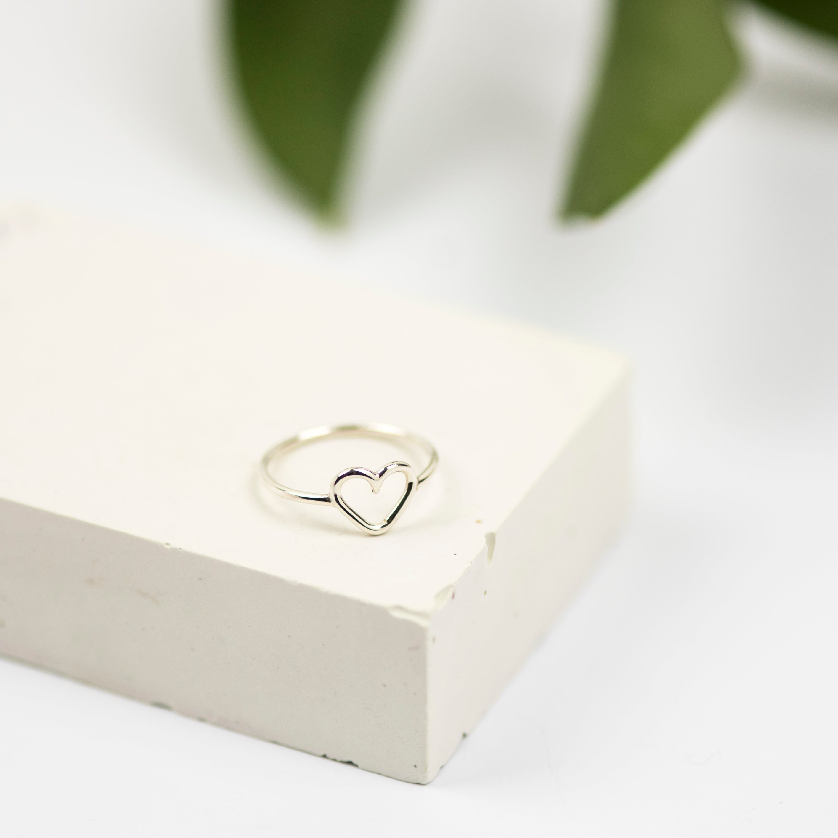 Open Heart Ring in Sterling Silver